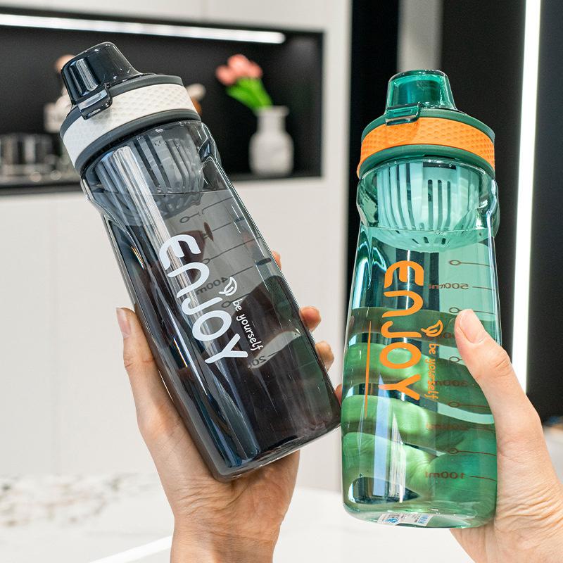 Sticlă de apă din plastic pentru băut, portabilă, sport, cană pentru ceai, cafea, ustensile de bucătărie, sticlă de apă pentru copii pentru școală