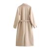 European and American style, new women's clothing, versatile, fashionable with belt woolen coat 2052142