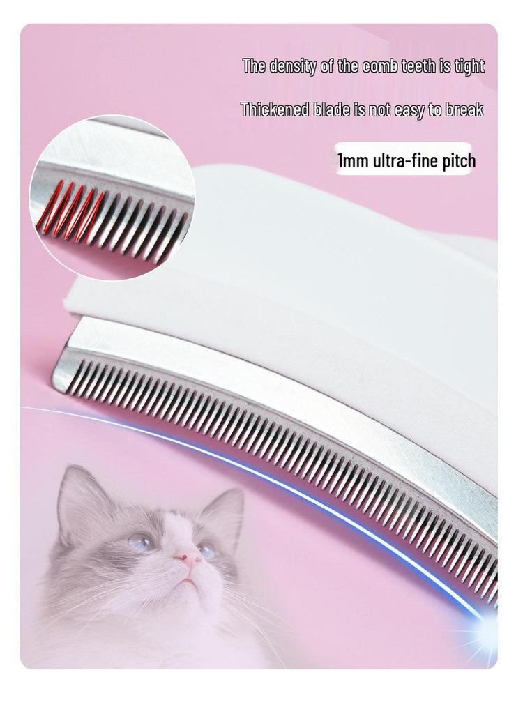 Pet Grooming De-shedding and Detangling Tool for Cats and Dogs