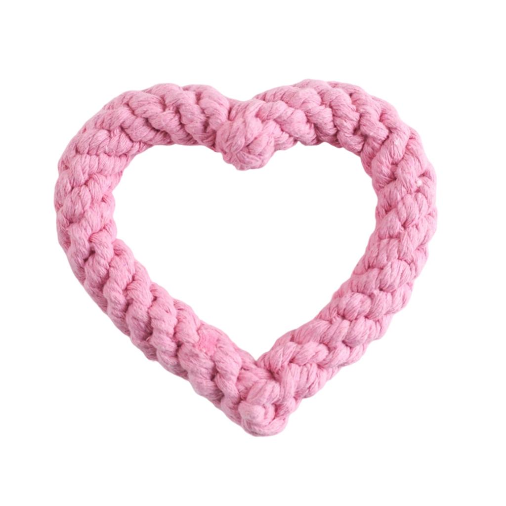 Lano ve tvaru srdce pro domácí mazlíčky, Bavlněné lano Hračky pro psy ve tvaru srdce na Valentýna