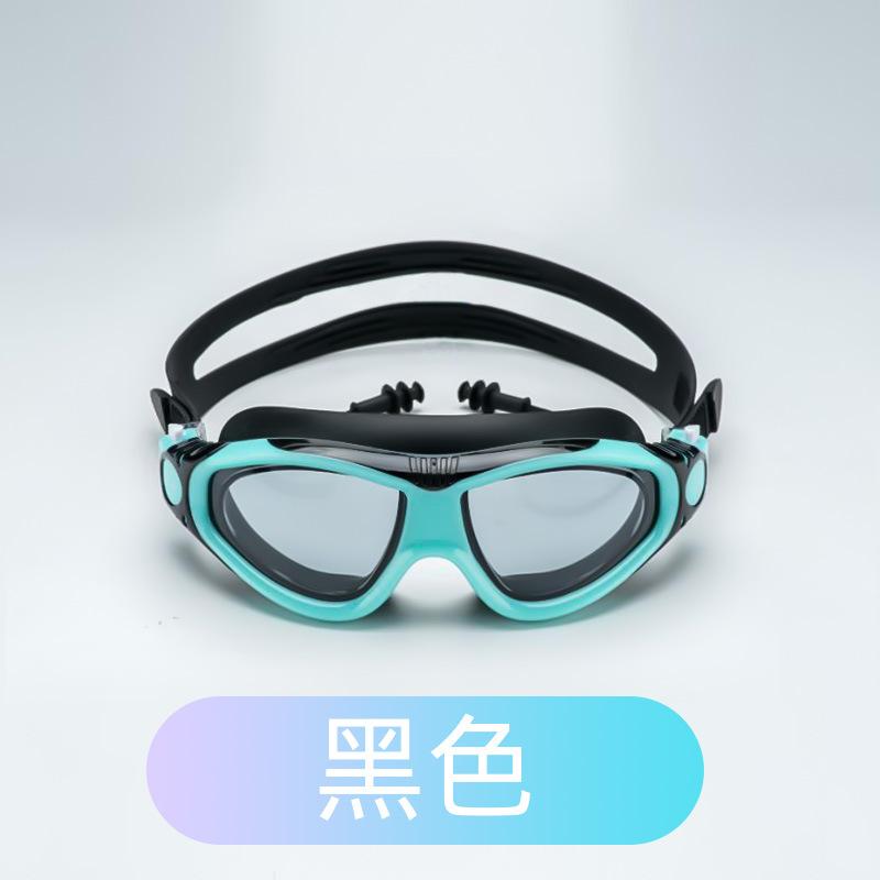 

Children s swimming goggles with earplugs Boys and girls swim cap set with nose clip Baby Waterproof Anti-Fog Swimming Goggles чёрный