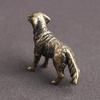 New Antique Bronze Hunting Dog Statue Mini Desktop Puppy Animal Decoration Figurine Tea Pet Home Decoration Crafts Wholesale