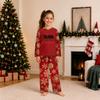 Christmas Print Long Sleeve and Pants Matching Family Loungewear Set for Parent and Child