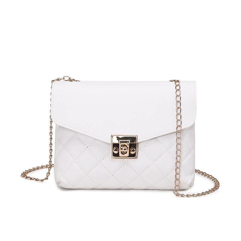 New Embroidered Small Square Bag Autumn Mobile Phone Bag Fashionable and Simple Diamond Shoulder Bag Messenger Bag One Piece