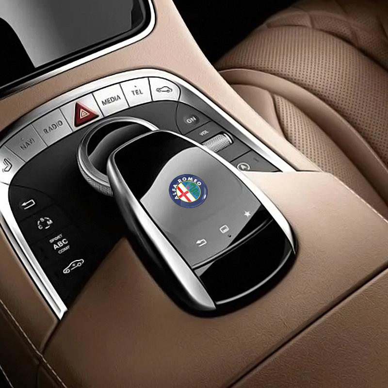2/4/6 Pezzi Adesivo Emblema Tappo Serratura Portiera Auto Adesivo Protettivo per Alfa Romeo Giulia Stelvio Giulietta Spider GT 4C 8C Mito Brera Modifica