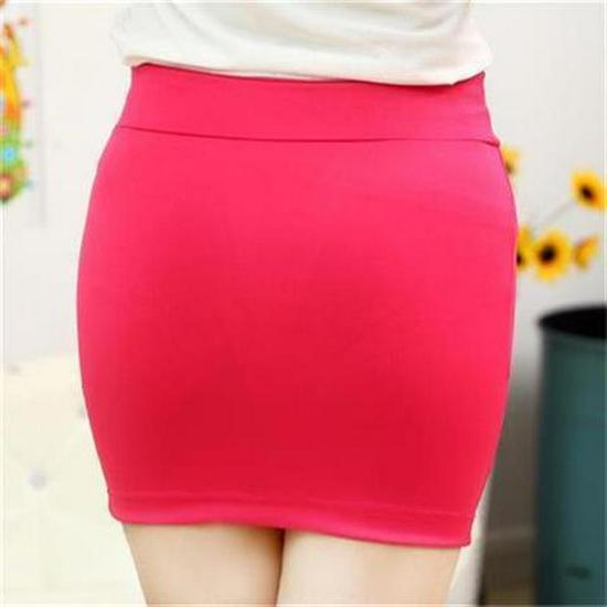 Plus Size High-Waisted Bodycon Pencil Skirt for Women, Summer Slimming Hip-Hugging Stretch Skirt