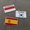 South Korea Spain Indonesia Flag Label SPAIN KOREA Indonesian Car Logo Aluminum Sticker Side Label Tail Label