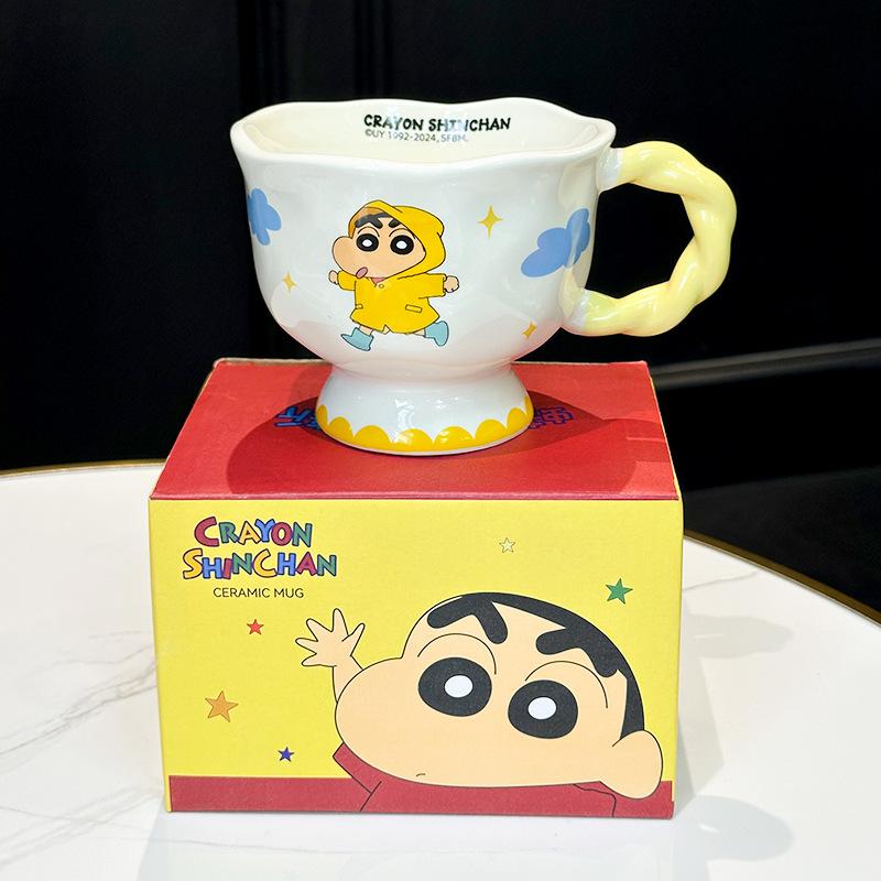 

New Crayon Xiaoxin Mug Household Ceramic Drinking Cup Breakfast Milk Cup High Value Coffee Cup Gift 360ml original