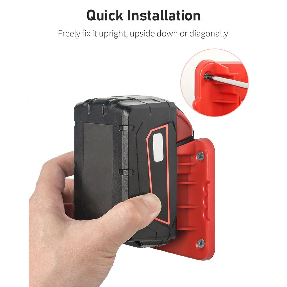 Battery Holder For Milwaukee M&18 18V Lithium Battery Can Be Fixed On The Wall Battery Splice Battery Mount Dock Holder
