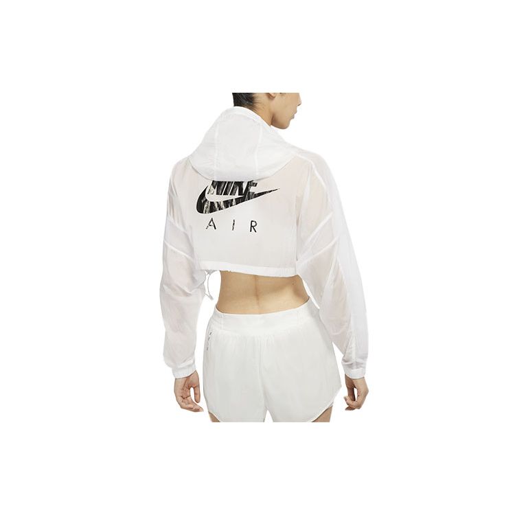 

Nike Air Reflective Logo Woven Half-Zip Hooded Jacket Women jackets White CZ9414-100 L