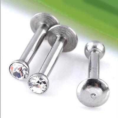 Labret Ring 316L Surgical Steel Anti-allergy Lip Bar Monroe Tragus 1PC Zircon Studs Piercing Fashion Body Jewelry Unique
