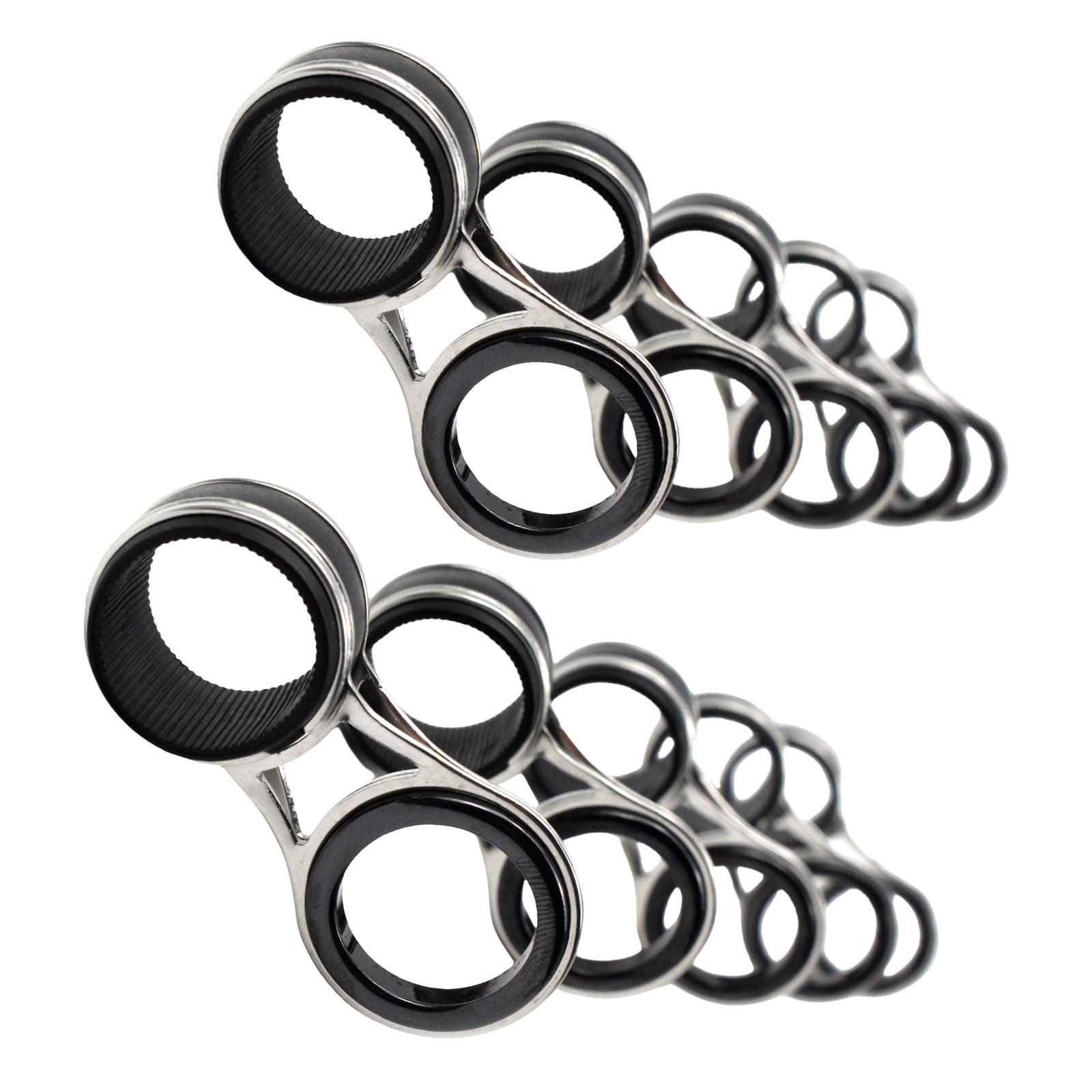 10 шт. Наборы для ремонта кончика удилища Рама из нержавеющей стали с керамическими кольцами Наборы для замены кончика удилища 10 размеров