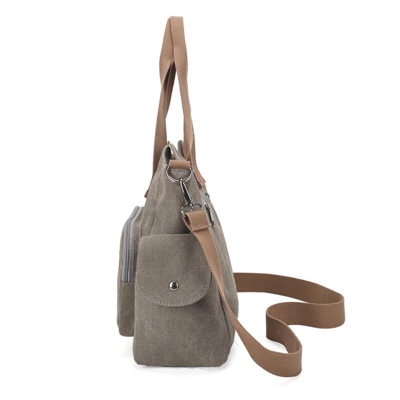 Canvas Bag Commuter Tote Bag Women's Bag Student Large Capacity Shoulder Crossbody Bag
