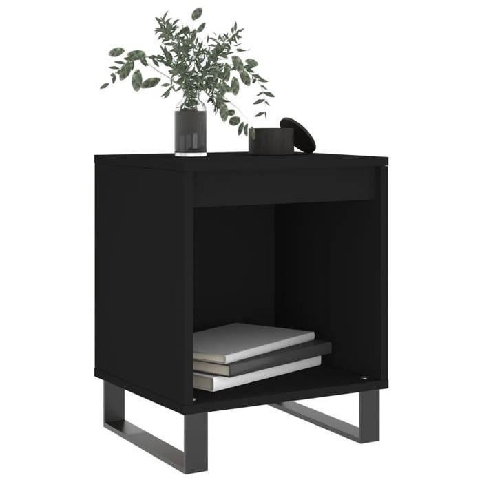 Maison Exclusive - Tables de chevet 2 pcs noir 40x35x50 cm bois d’ingénierie
