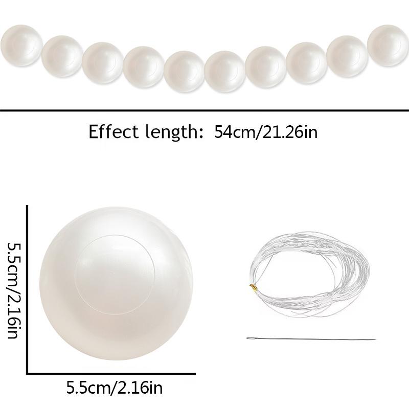 

Giant Pearl String Hanging Garland for Wedding Birthday Home Decoration Bridal Shower Party Photo Props Christmas Tree Wreath