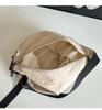 Crossbody Bags Men Solid Color Large Capacity Hobos Unisex Harajuku Japanese Style Nyl Waterproof Travel Shoulder Zipper Purse