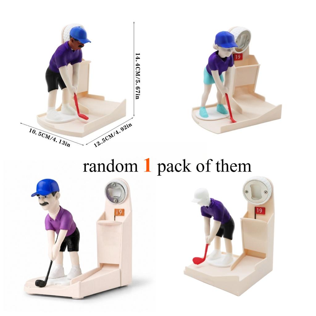 1packs Golf Shot Cap Opener Automatic Beer Cap Launcher with Golf Swing, Novelty Bar Tool for Home Bar BBQ, Beer Opener Dad Gift
