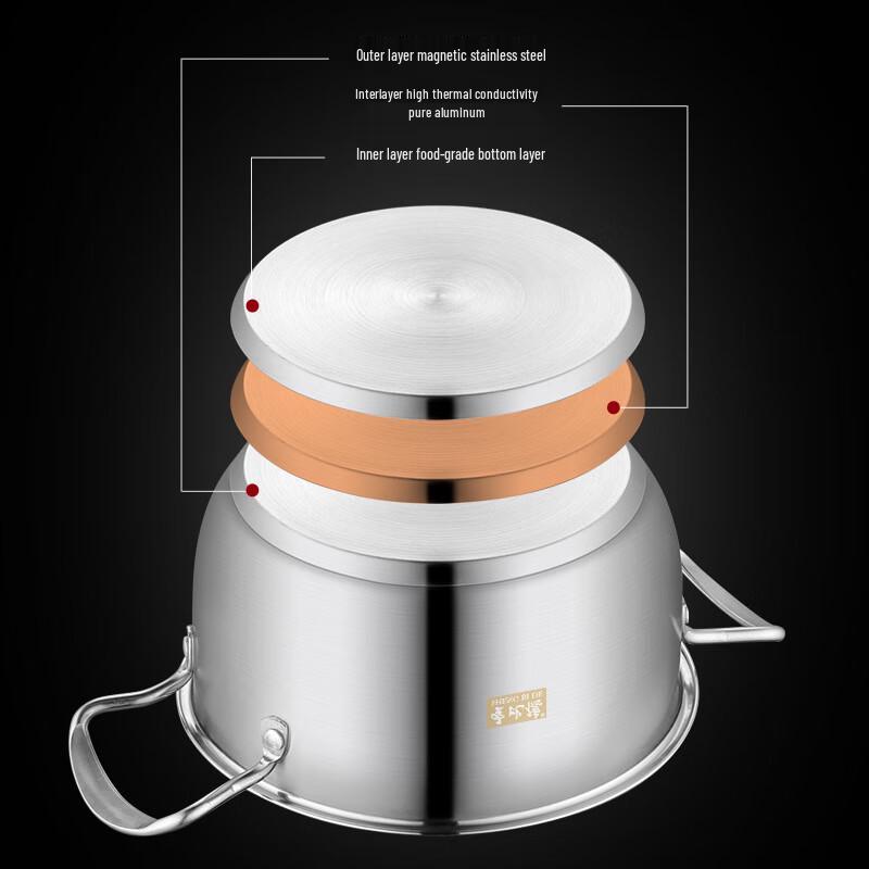 SHENG BI DE Kochgeschirr-Set 3-teilig im koreanischen Stil aus Edelstahl