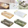 Serving Tray with Handles Countertop Cosmetics Tray Bathroom Vanity Tray for Party Breakfast Living Room Bathroom Office