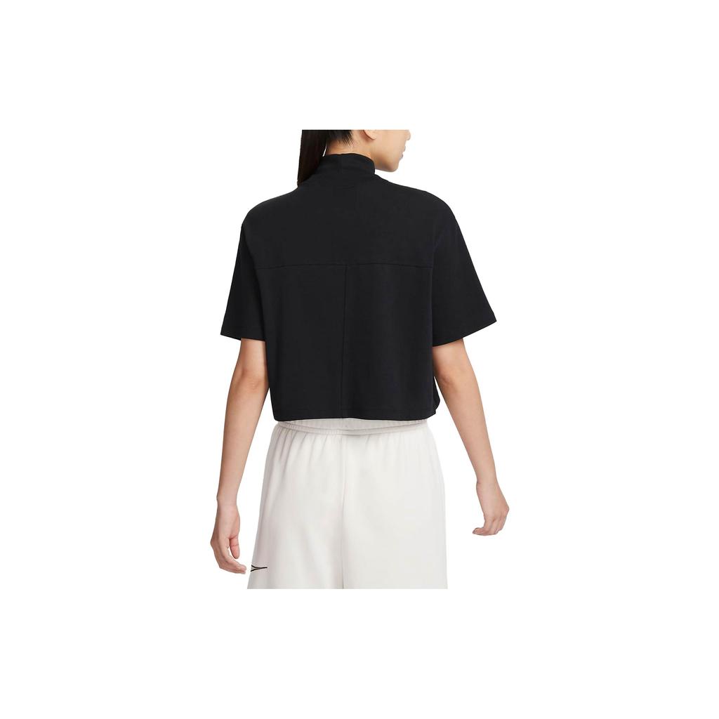 New Nike Drop Shoulder Sleeve T Shirt Women's Black FB7227-010