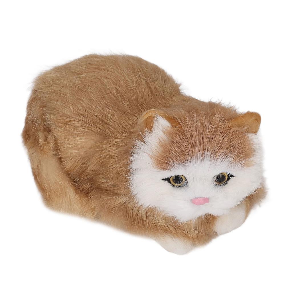 Simulation Stuffed Animals Cat Vivid Home Decoration Lifelike Soft Cute Fluffy Plush Cat