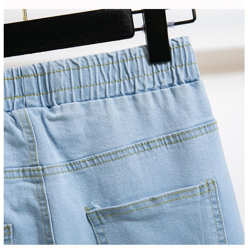 DIMANAF 2025 Autumn Plus Size Jeans New Women Blue Fashion Loose Pleated Vintage Pants