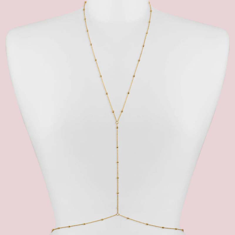 Fashion Metal Bead c For Women Bohemian Gold Color Sexy Body Chain Beach Wedding Accessories Bra Cross Bikini Chain золотой