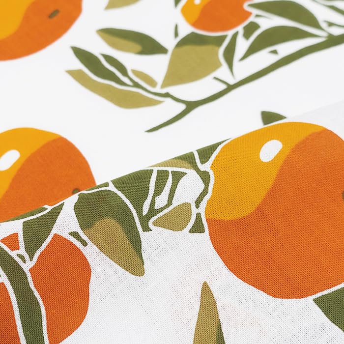 Some No Anbo Tenugui Hand Traditionally Tokuoka Made In 35cm X 100cm (Japanese Towel) "Picking Oranges" - Dyed, 100% Cotton, Weave, Japan,