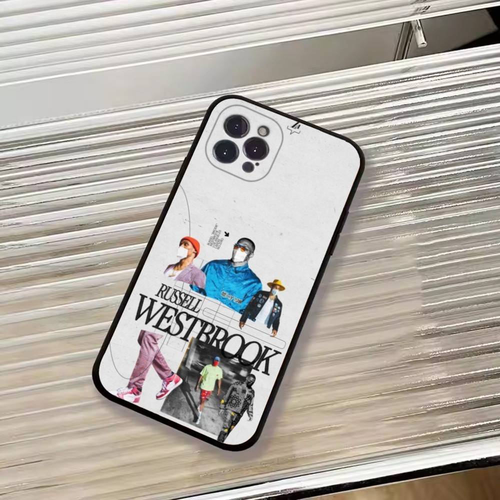 

Russell W-Westbrook Basketball Support Phone Case For iPhone 17,16,15,14,13,12,11 Plus,Pro Max,XS,Soft Black Cover iPhone17ProMax