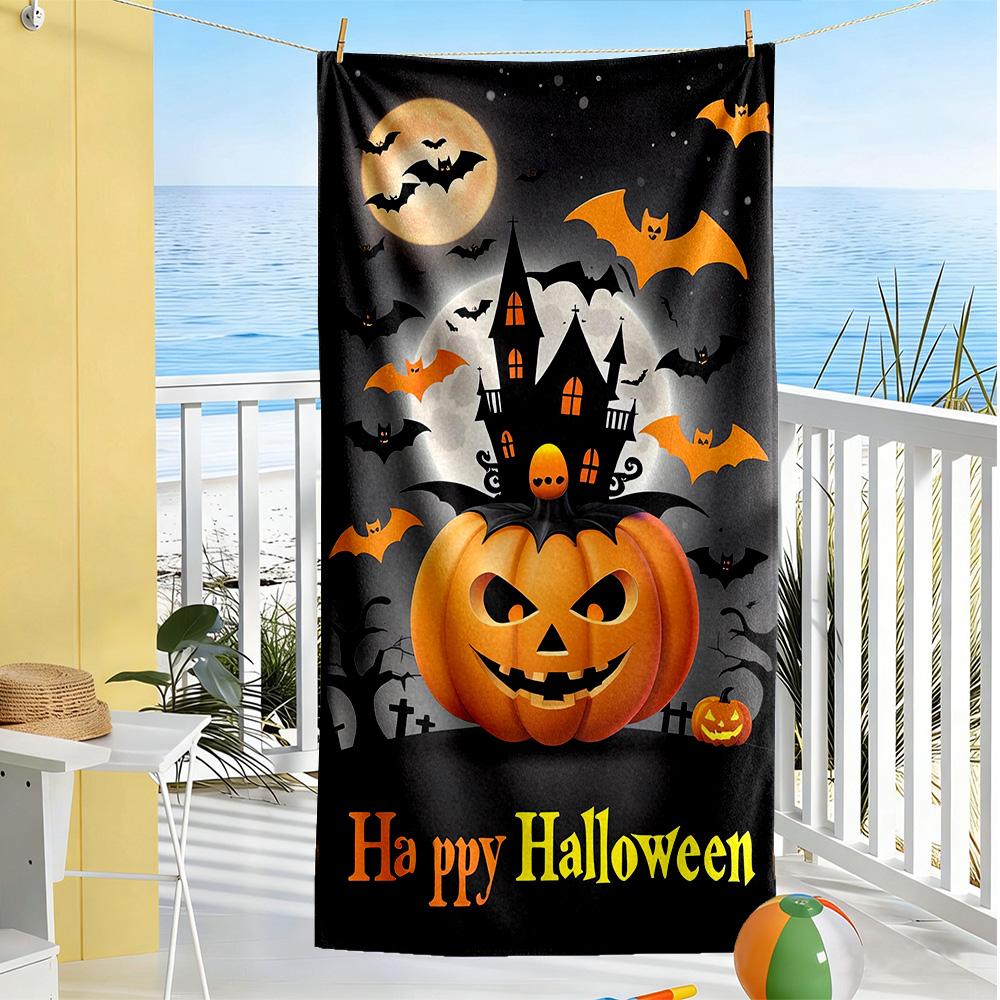Halloween Beach Towel High Absorbency & Quick-Dry Comfortable Lightweight