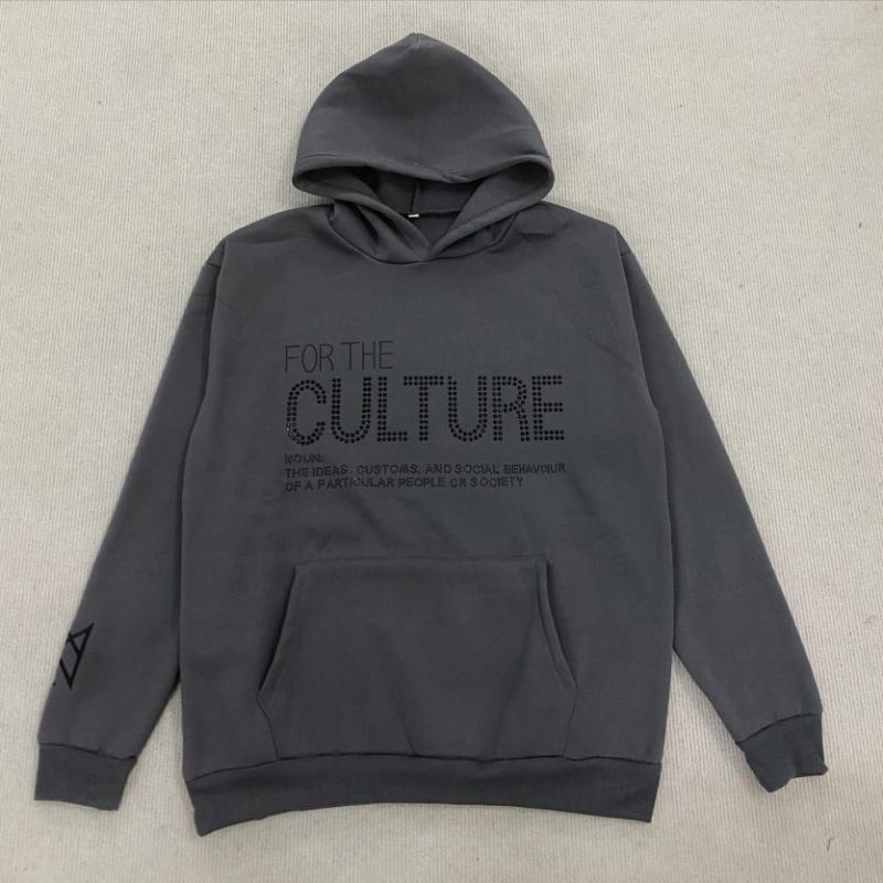 European and American Letter Hot Stamping Print Autumn and Winter Loose and Fashionable Men's and Women's Pocket Hooded Sweatshirt