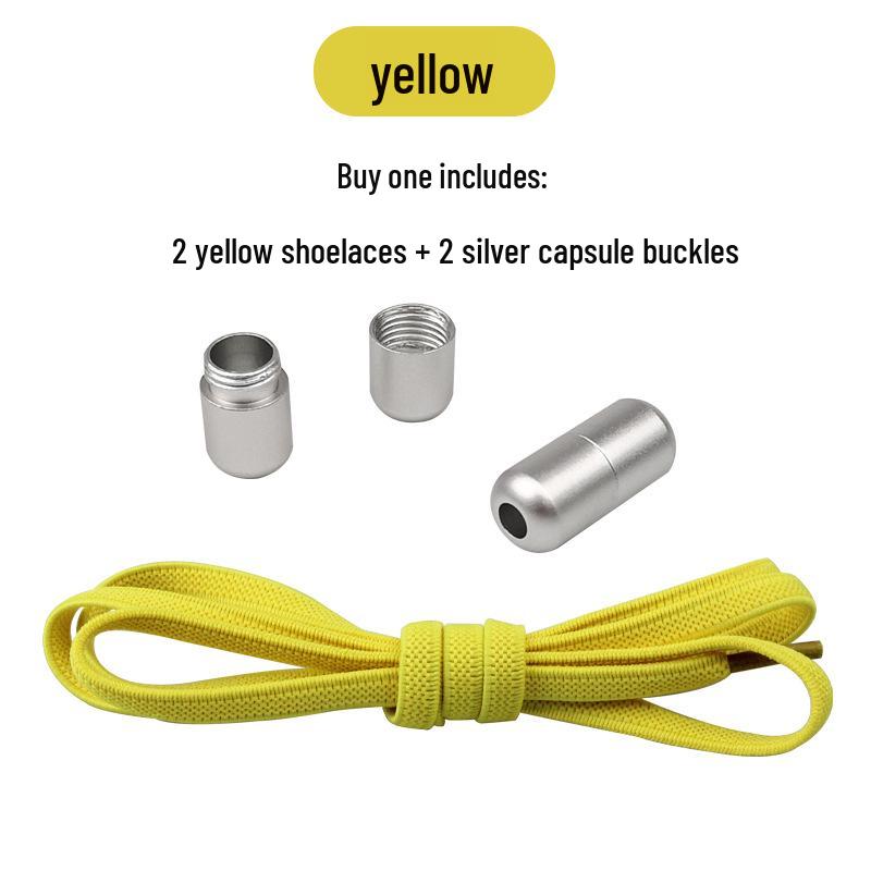 Elastische Schnürsenkel ohne Binden mit Metallkapselverschluss für Erwachsene und Kinder