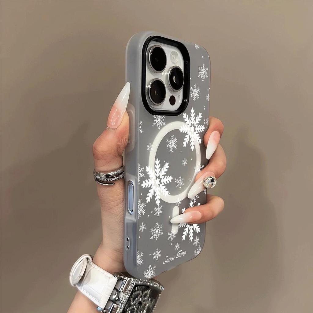 Magnetic Jelly 2-in-1 Mobile Phone Case for Apple 17PROMAX Large Hole Protective Case Cute Simple Trendy Brand Case