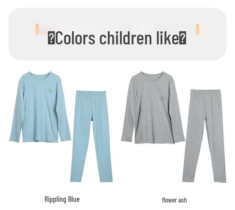 Hodo Kids' 7A Antibacterial Cotton Autumn Base Layer Set - Comfortable and Versatile for Boys & Girls