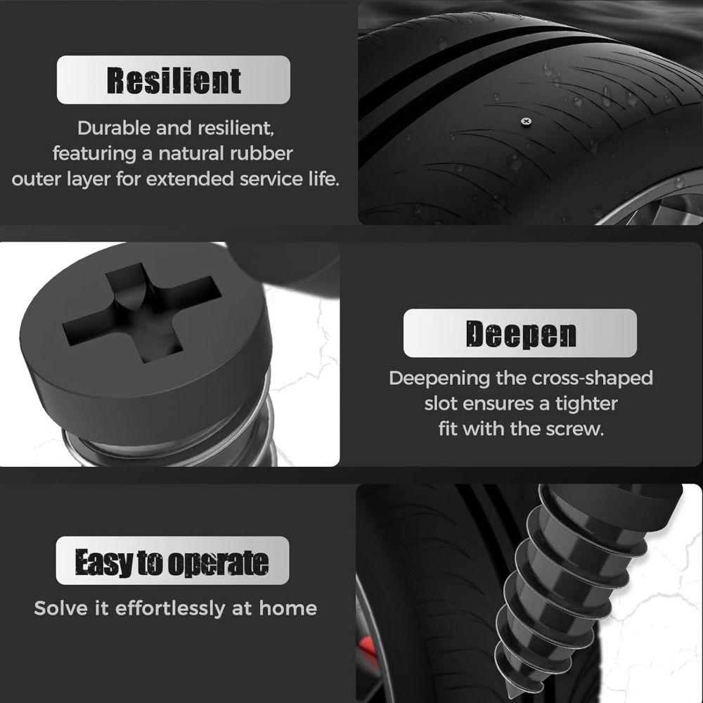 40/100Pcs Rubber Vacuum Tire Repair Nail Spiral Tire Rubber Nails Tool Car Tire Repair