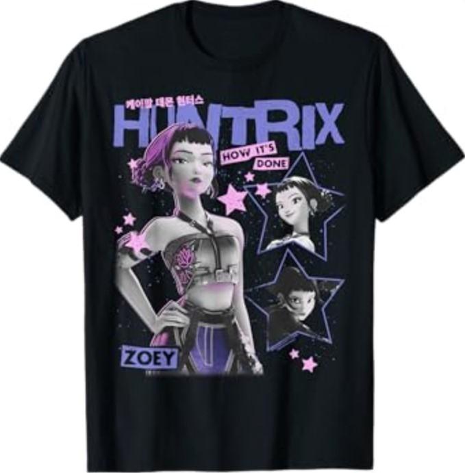 Huntrix Zoey How Its Done Retro Poster T-Shirt S