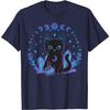 Black Witchy Cat Crystals Gothic Women Kawaii Pastel Goth T-Shirt