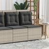 Garden Sofa with Cushions Light Grey Poly Rattan