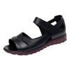 Summer Soft Leather Sandals Women's Flat Bottomed Non Slip Shoes Flat Heel Plus Size Soft Soled Women's Shoes