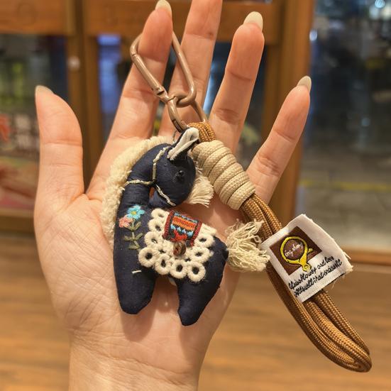 Breloc Pandantiv Geantă Bumbac In Cârlig Cal Farmec Vintage Rucsac Școlar Inel Chei Accesorii Geantă Portabile