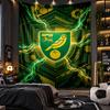 Arazzo da Parete Stampa Calcio Norwich City Tessuto per Soggiorno Camera da Letto Decorazione Casa