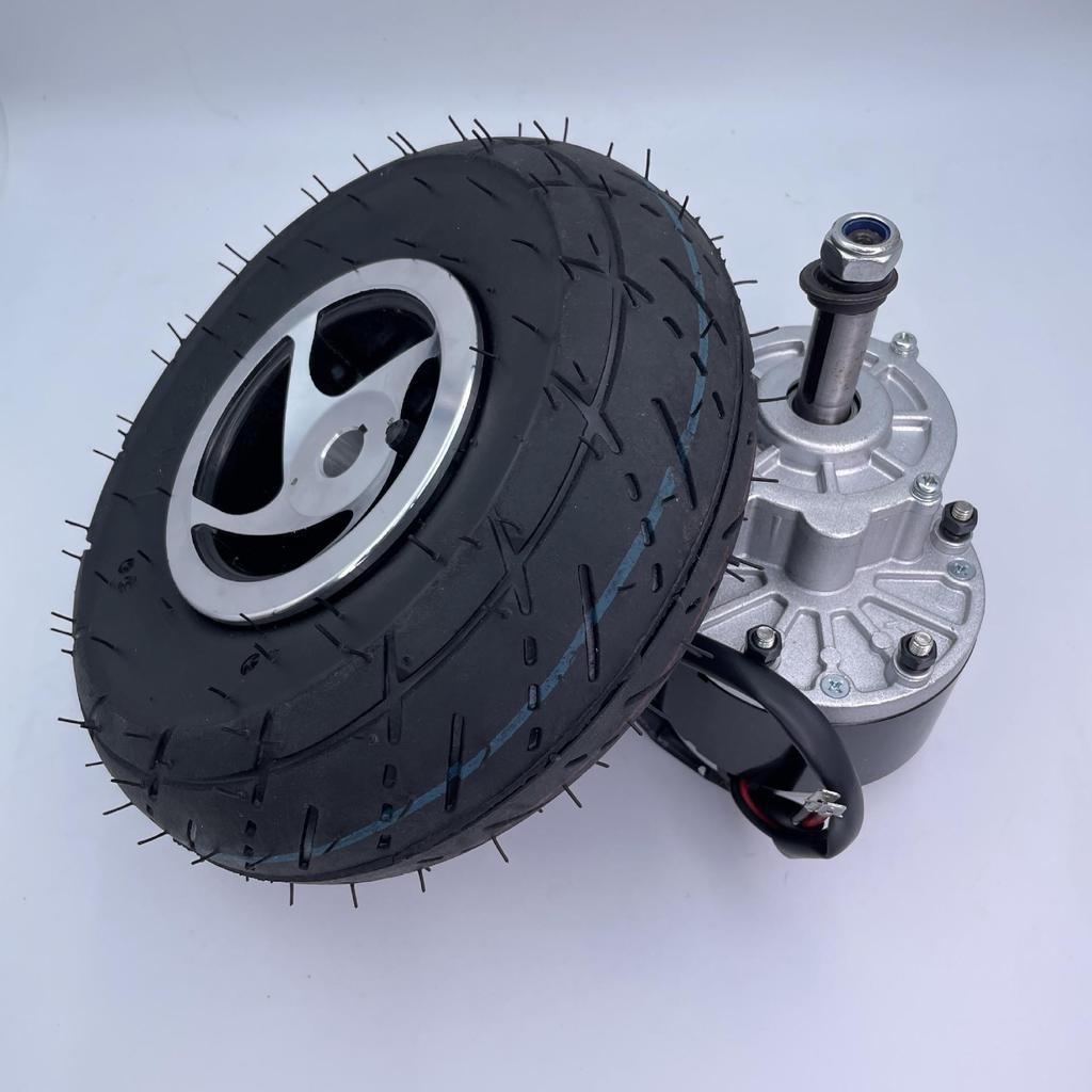 24V 250W 10" Pneumatic Rear Scooter Wheels 3.00-4 with Steel Rims