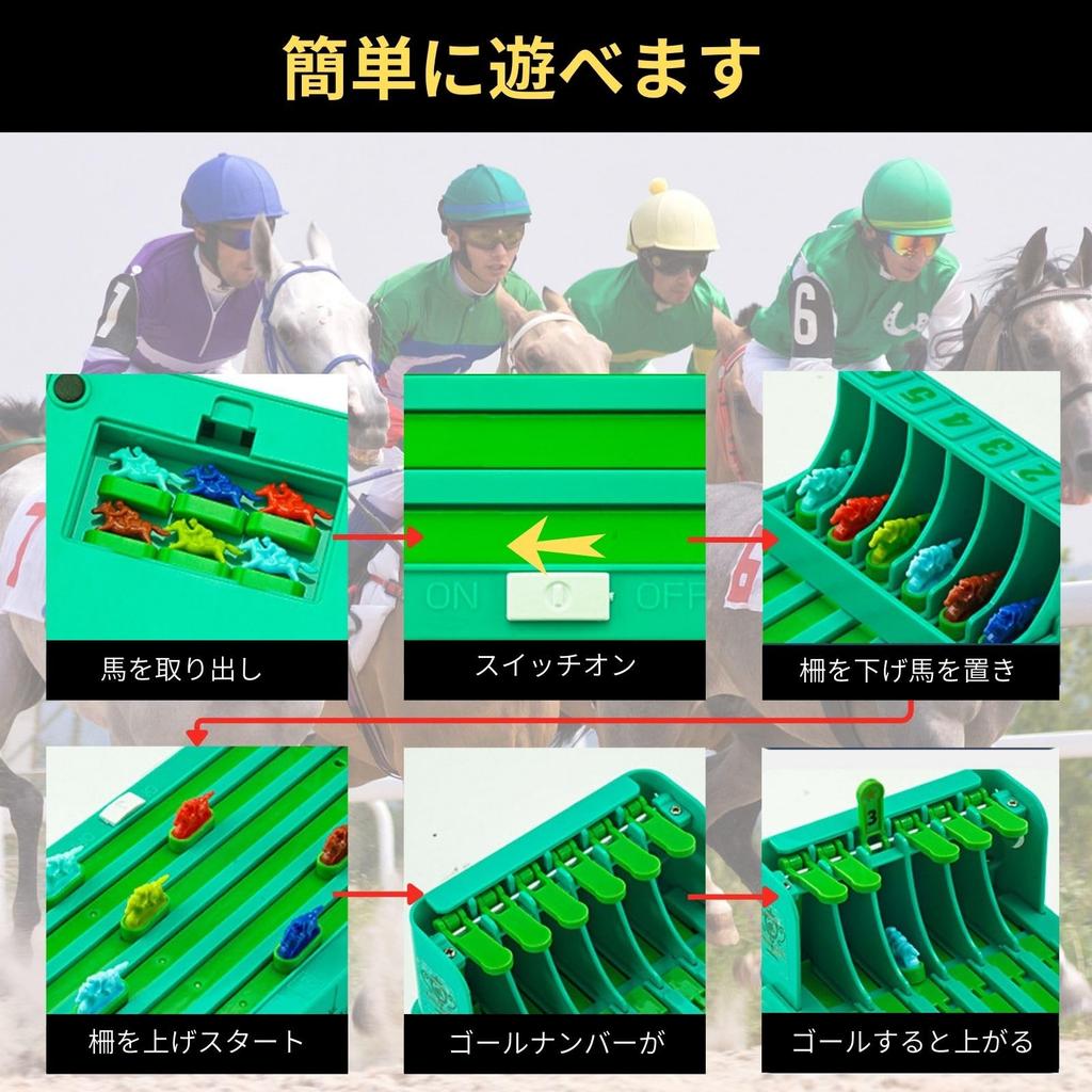 Horse Racing Game, Drinking Game, Family Game, Derby Race Prediction, Classic Dice Toy (Japanese Instructions Included)