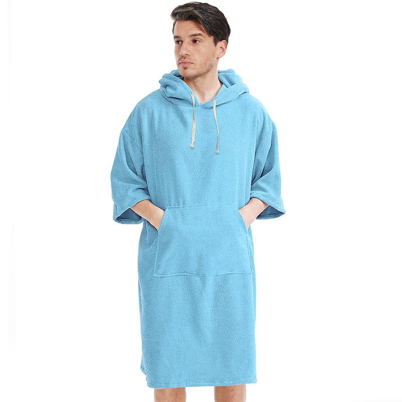 Hooded Beach Changing Quick Dry Robe Swimming Microfiber Poncho Towel Scuba Diving Beach Poncho Bath Towel