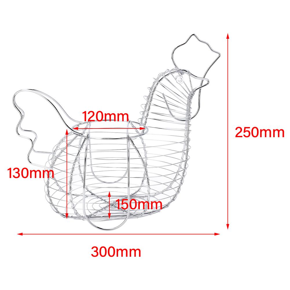 Košík na ovoce z tepaného železa Pletený koš na vejce