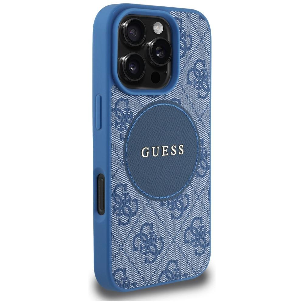 Guess 4G Circle Classic Logo Case        Magsafe For iPhone 16 Pro Blue