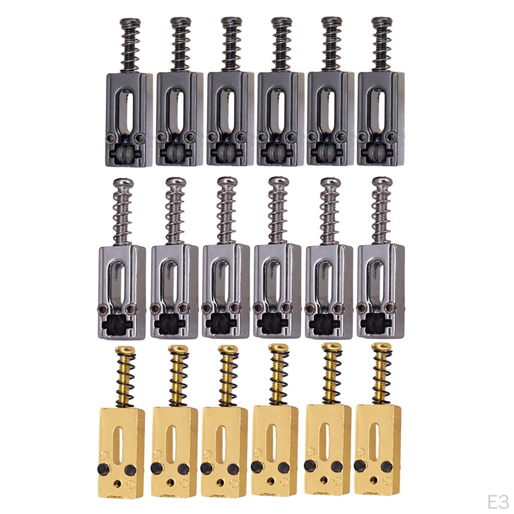 6 Pieces Saddle String Saddles for Electric Guitar