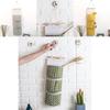 Elegant Space-saving Hanging Storage Bag With Durable Cotton Linen And 3 Pockets For Sundries