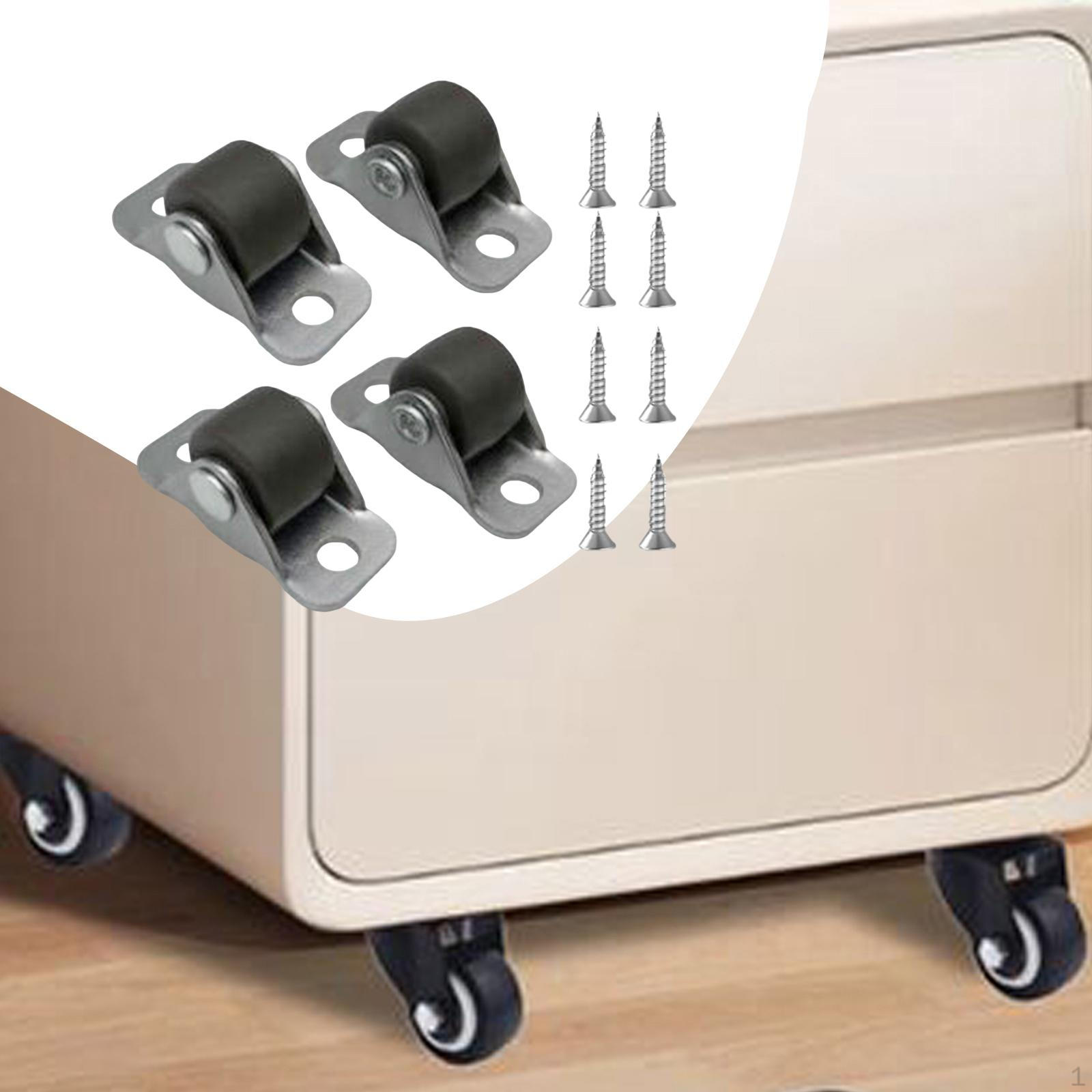 

4 шт. Мебельные линейные колеса Маленькие ролики Бесшумные резиновые ролики для тележки, дивана, стола