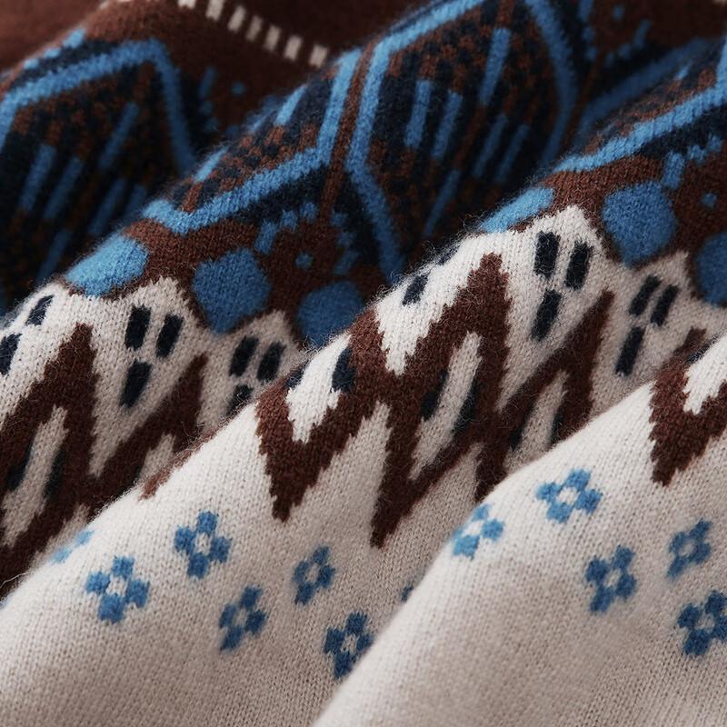 Komom Boka Women's Retro Jacquard Wool Cardigan